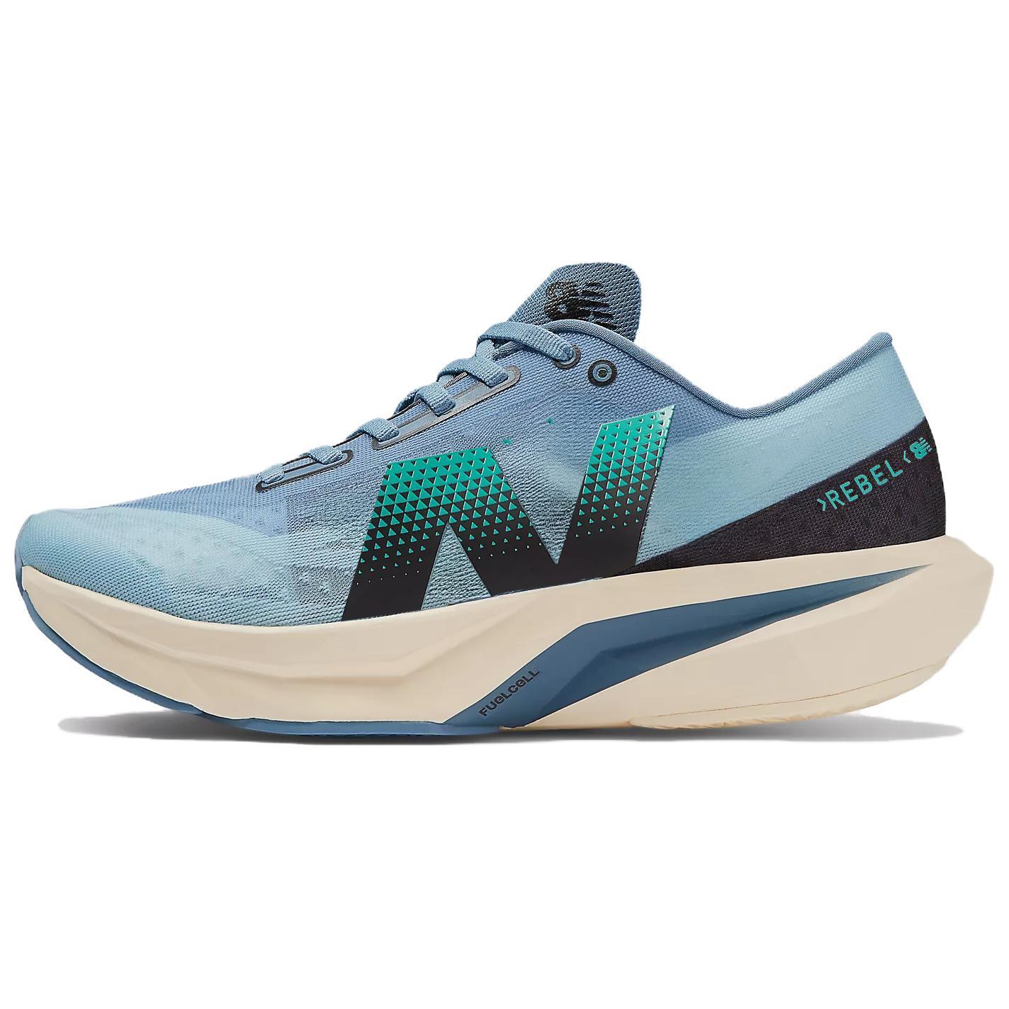 

New Balance FuelCell Rebel v4 Heron Blue Chrome Blue Black MFCXCH4 Men s Running Shoes 41.5