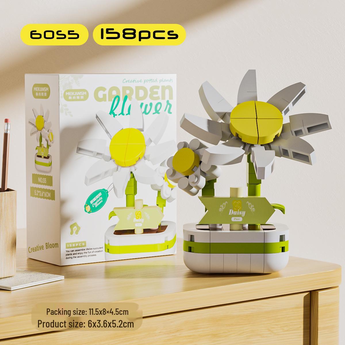 

Interlocking Micro Particle Flower Blocks - Trendy Educational Toy for Kids