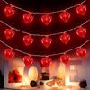 LED Heart Rose Flower String Lights: Romantic Valentine's Day Decoration