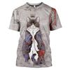 Japanese Samurai Cat 3d Printed Summer Men'S T-Shirt Casual Shirt Classic Vintage Oversized O-Neck Fun Hip Hop Loose Clothing