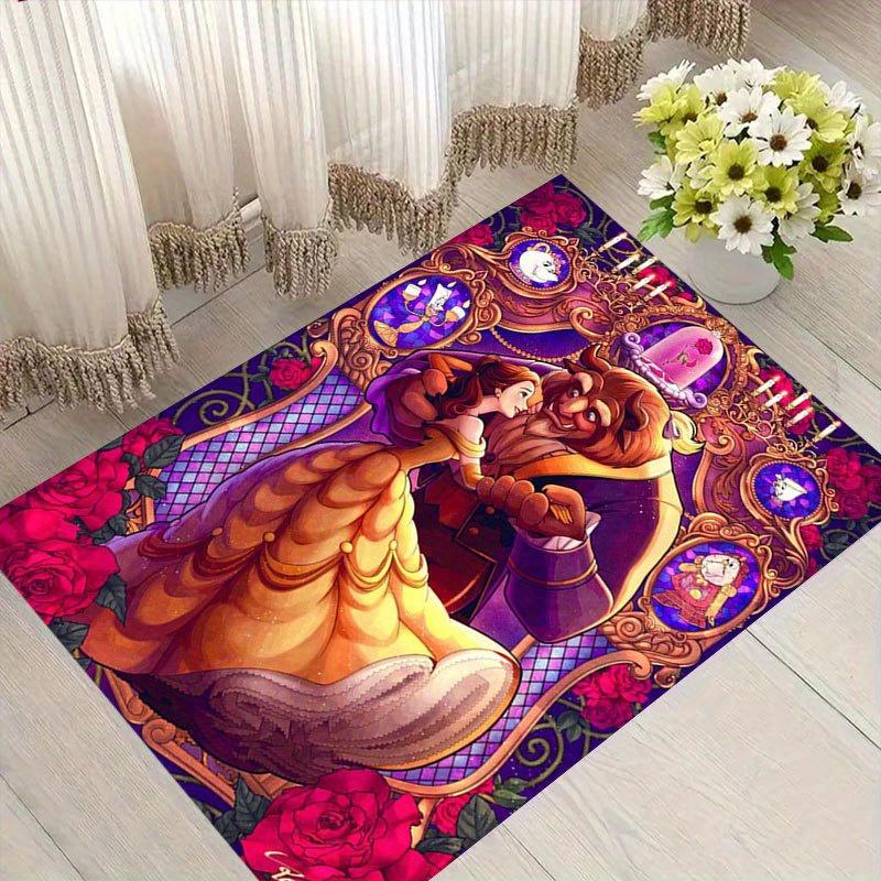 

1pc beauty and the beast Pattern Carpet Area Rug Non-slip Carpet Hand Washable Floor Mat Suitable For Living Room Bedroom Home Decor Room De 60cm by 90cm