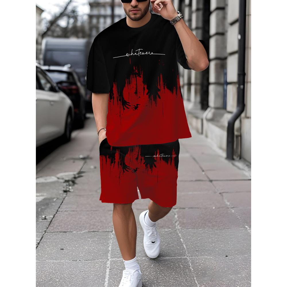 Men's Short-sleeved Shorts Set Casual Fashion Simple Sports Suit Breathable Unisex Sports Clothing
