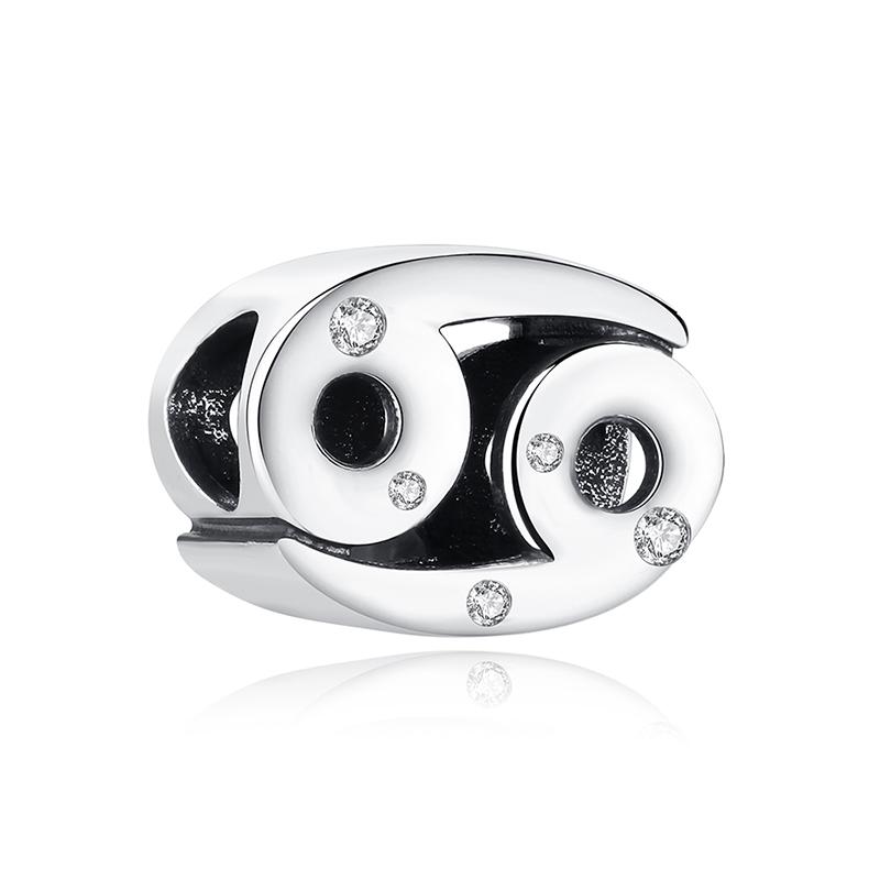 Original Copper Charms Beads 12 Zodiac A-Z Letters Virgo Aries Fit Pan Brand Bracelets Necklaces Jewelry For Women