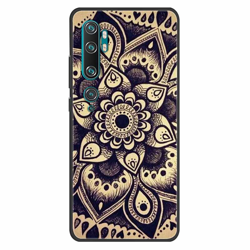 For Xiaomi Mi Note 10 Case Silicone Soft Owl Lion TPU Fashion Back Cover For Xiaomi Mi Note10 Cases Protective Printed Covers
