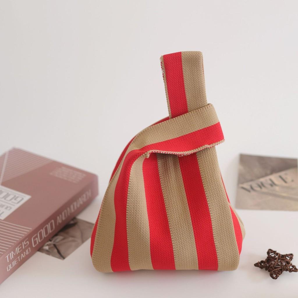 Trendy Knit Bucket Bag For Women Soft And Spacious Tote Bag With Eye-catching Patterns Ideal For Daily Wear And Gifts