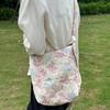 New Chinese Retro Three-dimensional Relief Shoulder Armpit Bag Women's 2025 New Summer Versatile Portable Large-capacity Canvas Bag