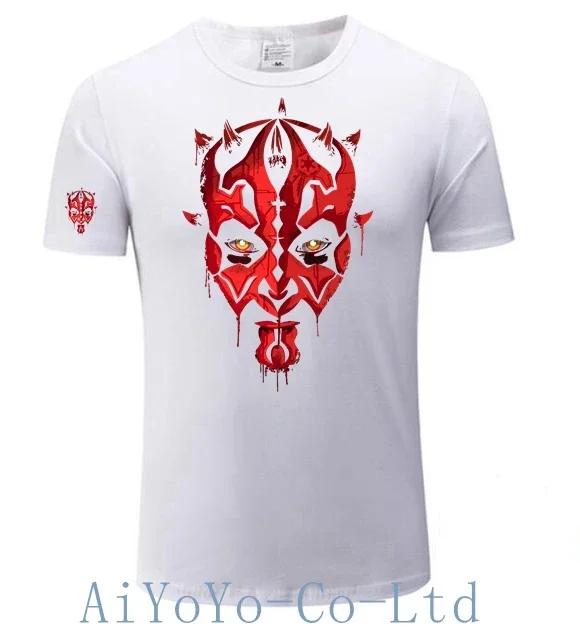 

100 Cotton Movie Men Funny Harajuku TShirt Men StarwarStars Warly Fashion Short Sleeve O Neck Tees Male Tops XS3XL S