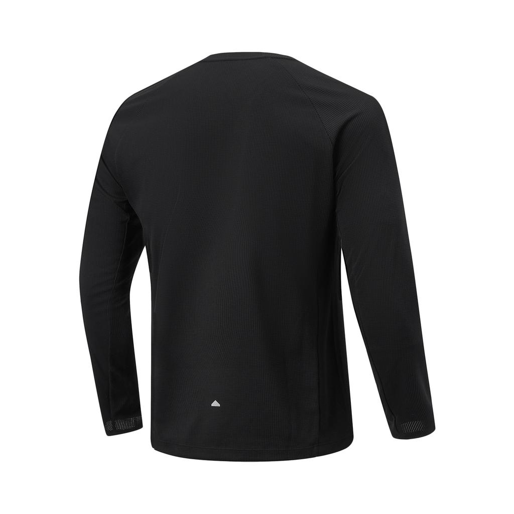 Li-Ning Breathable Solid Color Round Neck Long Sleeve T-Shirt Men Tops ATLW017-1