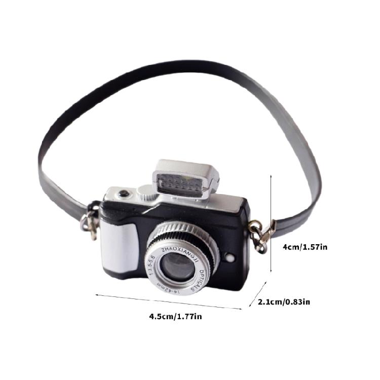 Miniature Camera Props Realistic DSLR Camera Model Figure Doll House Accessories Photography Props Kids Room Decors