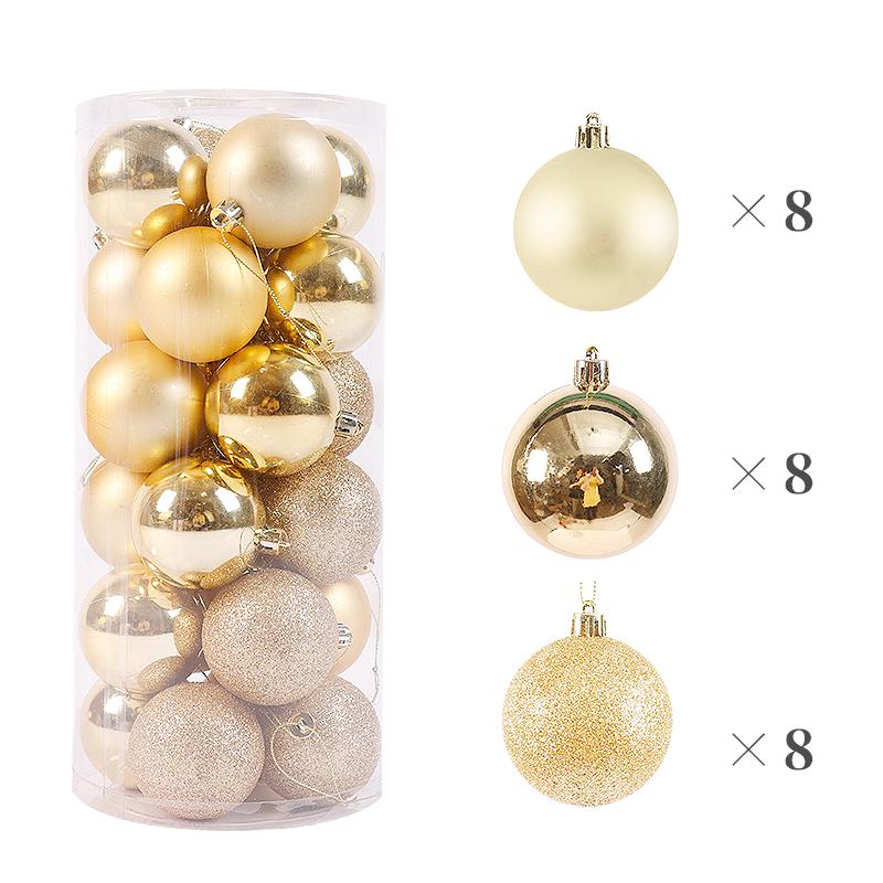 Vergoldete Weihnachtsbaum- und Fensterhänge-Ornamente - Feiertags-Dekorationskugel für Hochzeiten und Feiern