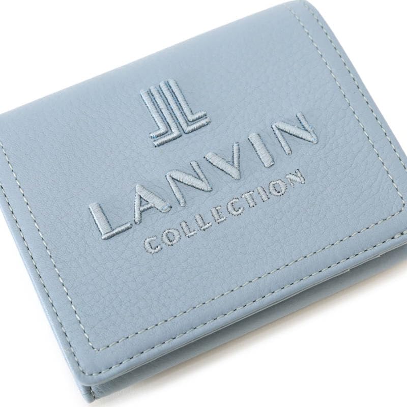 Lanvin Collection Luluve Perse Bifold Wallet 65-6451 Women's Ice Blue