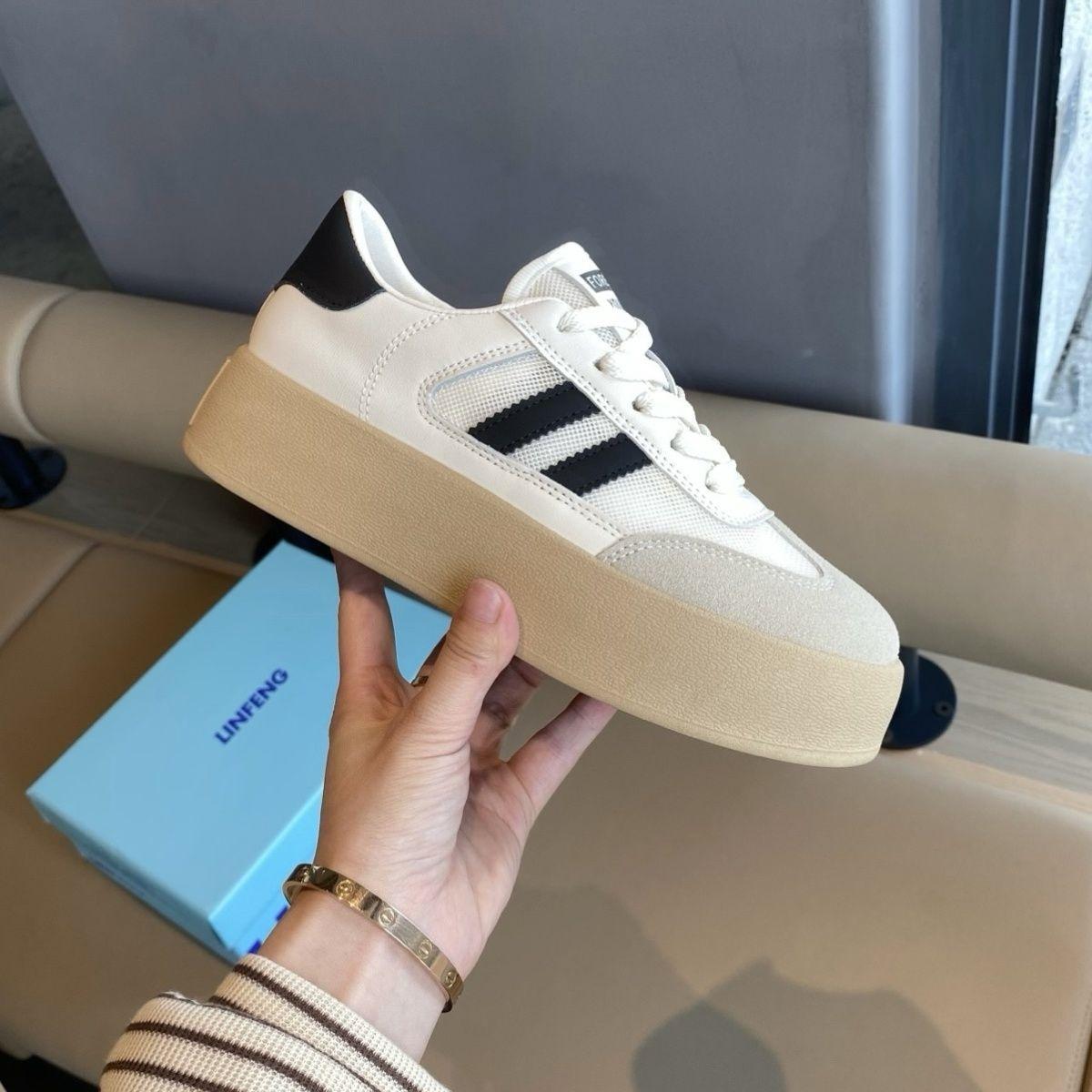 

Mesh breathable and lightweight campus women s summer versatile thick-soled leisure board heightening and showing height shoes 40 + priority delivery