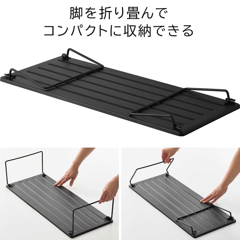 Yamazaki Tower Folding Shoe Stackable of Cabinet No Assembly 10362x2 Rack, (Set 2), Under-Shoe Shelf, Required, White,