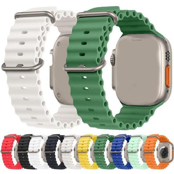 

Slicone Ocean Strap Band for Smart Watch Ultra 2/Ultra 49mm 9 7 8 49 40 44 45 Mm 38mm for Watch Series 6 3 SE 5 4 3 2 1 Sport Bracelet