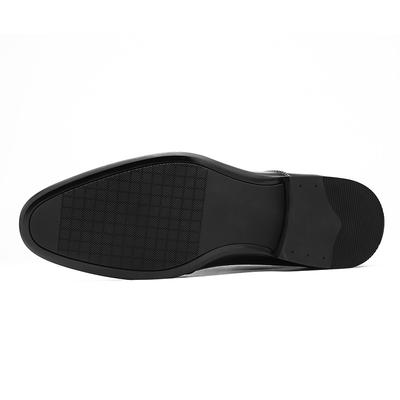 Men's Pointed Cowhide Solid Color Casual Single Shoes Front Lace-up Breathable Low-heeled Business Casual Men's Shoes