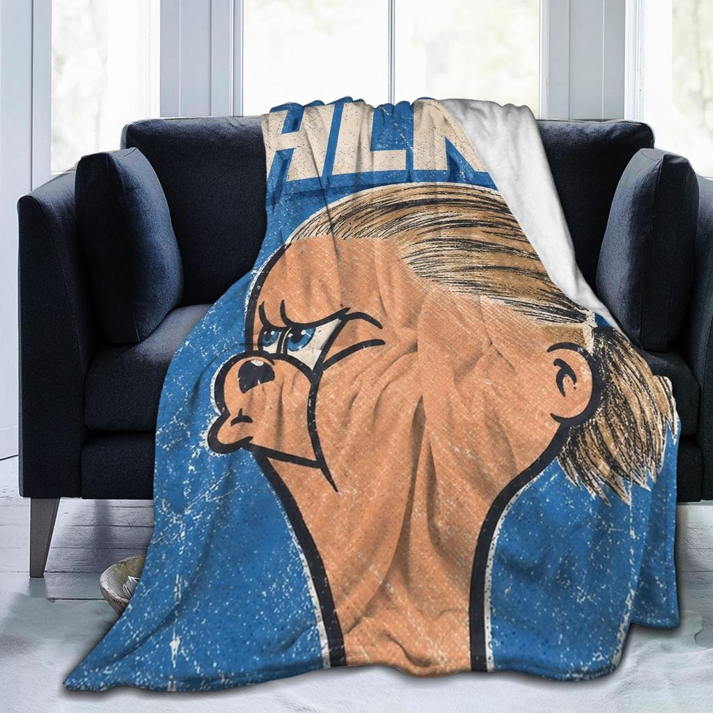 Erlings Haalands Meme HLND Blankets Fleece Print Breathable Lightweight Throw Blankets for Sofa Outdoor Quilt
