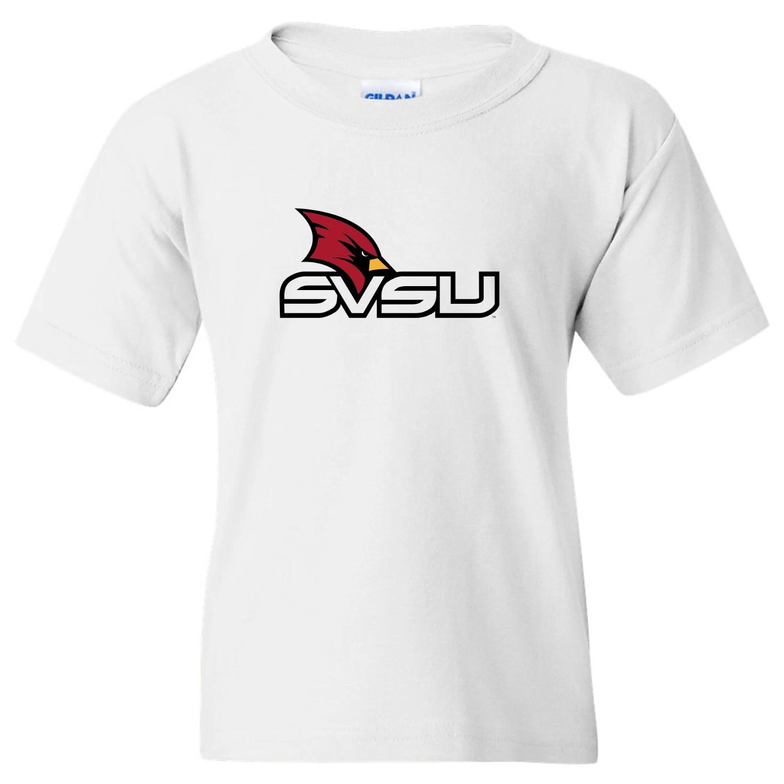 Saginaw Valley State Cardinals Primary Logo - NCAA Youth T Shirt- White S