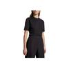 Moncler Embossed Logo T-Shirt Round Neck Short Sleeve Women Tops Black J1-093-8C00002-89A17-999