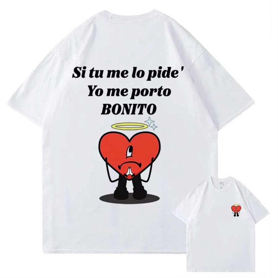 2026 Summer Fashion Trendy Tee Men Women Vintage Top Bad Bunny T-shirt For Men Women Debi Tirar Mas Fotos DTMF TOUR Cotton T Shirts Oversized Tops