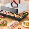Stainless Steel Frying Pan Covers Barbecue Burgers Sandwiches Steak Pot Lids Rectangular Grill Basting Cover Cheese Melting Dome