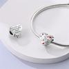New 925 Silver Cute Cat Dog Charm Heart Pendant Beads Fit Bracelet DIY Women Jewelry Fine Gift