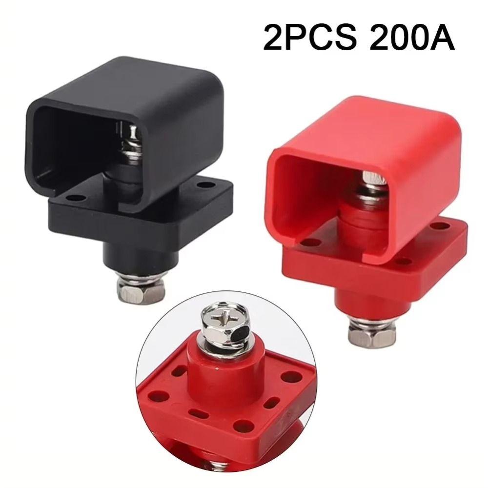 2Pcs All-Copper Lithium Battery Terminal Block High Current Copper Terminals For Car Truck Boat