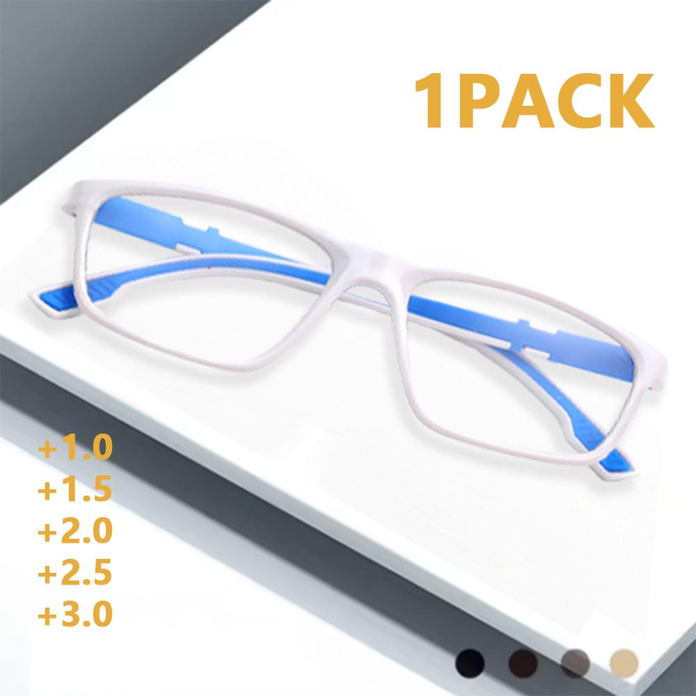1pc Men Women Fashion HD  Reading Glasses New Silicone Sports Anti Blue Light Presbyopia Glasses Unisex Protection Eyeglass
