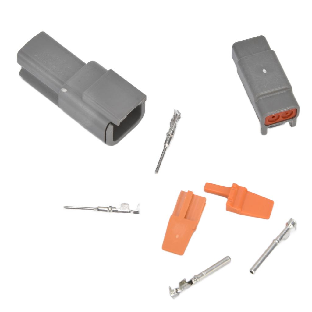 5 Sets Waterproof Connectors 2 Pin Electrical DTM Connector Kits with Terminals Connector Inserts Fo