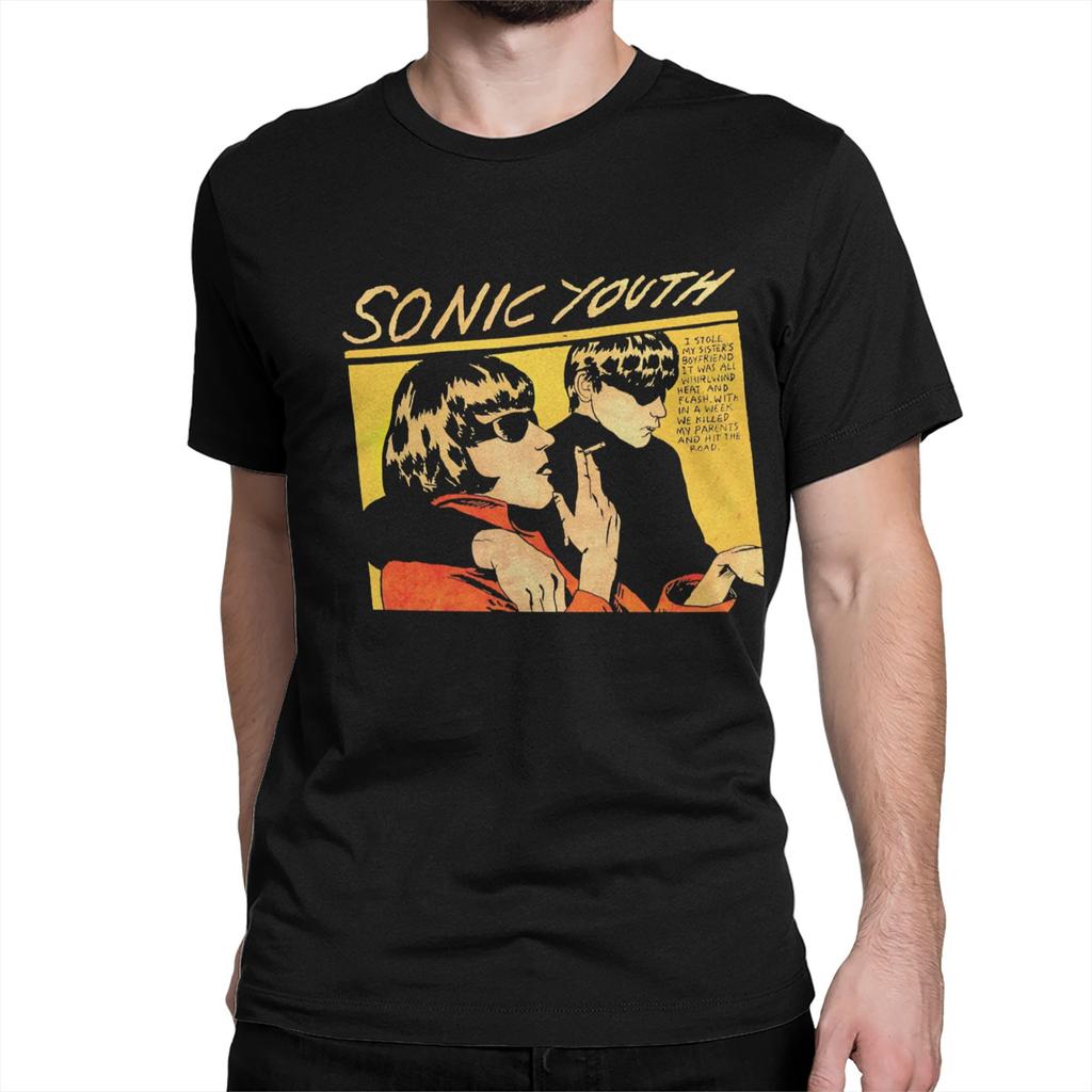 Men's Sonic Youth Rock Band T Shirt Cotton Tops Novelty Short Sleeve O Neck Tee Shirt Plus Size T-Shirt