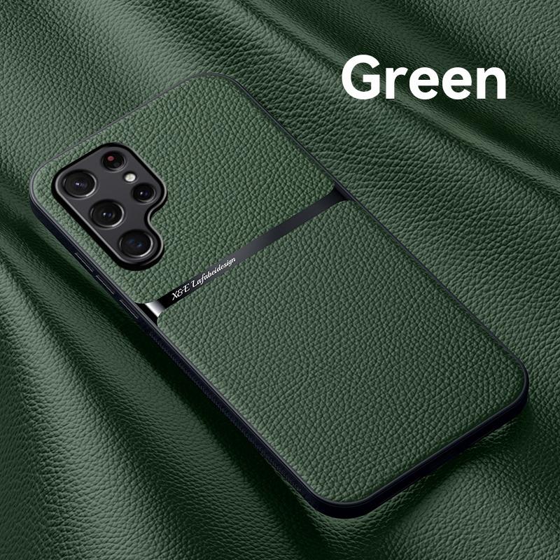 

Для Samsung Galaxy S22 Ultra чехол автомобильный магнитный держатель кожаный чехол для телефона для Sumsung S 22 Ultra S22 + Plus противоударный задний чехол For Galaxy S22