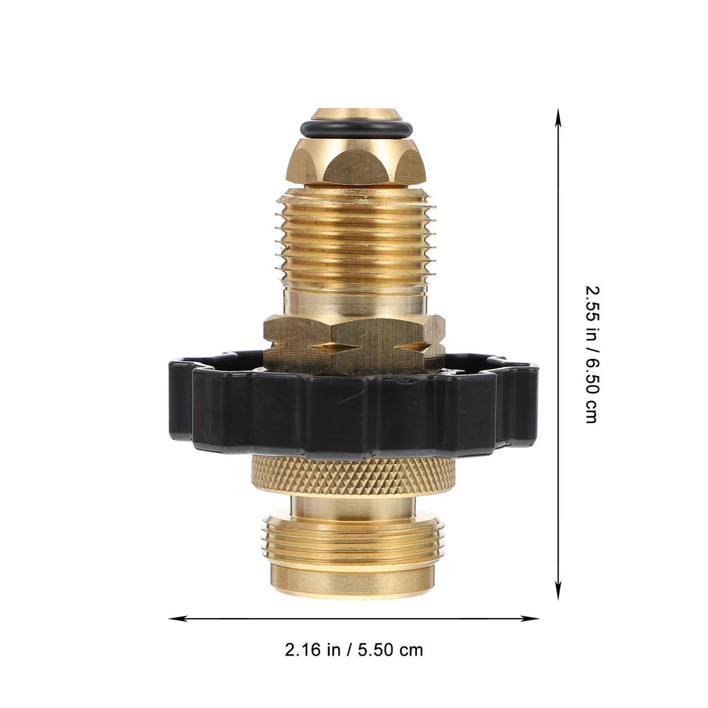 Gas Tank Adapter Large Transfer Converter Outdoor Supplies Propane Compact Brass