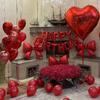 Bow Love Birthday Balloon Set Happy Birthday Balloon 32 Inch Love Aluminum Film Balloon Birthday Party Interior Decoration