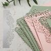 Matrizes de Corte de Metal Flor de Renda, Ferramenta de Corte de Borda para Cartão de Convite de Casamento Coração Floral, Estêncil de Relevo em Aço Carbono para Scrapbooking DIY, Foto de Cartão