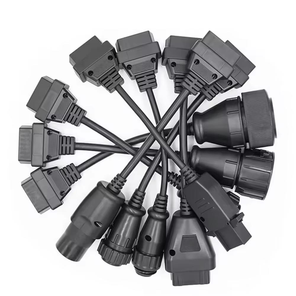 Full Set 8pcs Truck Obd2 Cables Diagnostic Obd Truck Cable For Delphi DS150 DS150E TCS CDP Multidiag MAN OBD2 Renault Tool
