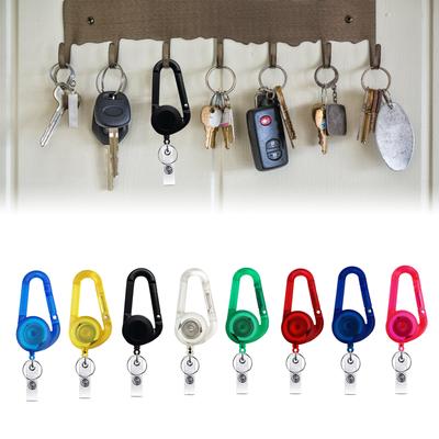 Colorful Sturdy Plastic Easy Pull Keychain Practical ABS Materials Carabiner Clip for Keys and Phones Decoration
