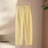 Fashionable nine-point all-match linen harem pants for women, summer 1116, thin high-waisted loose nine-tenth straight carrot pants