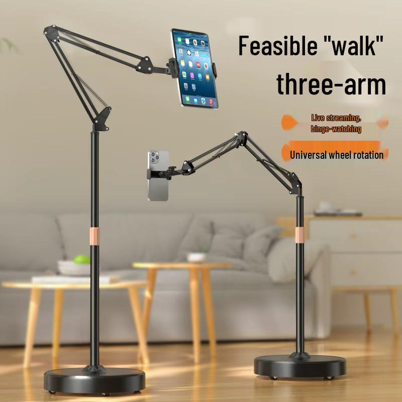 Adjustable Floor and Bedside Tablet Stand for iPad and Phone – Perfect for Relaxing, Watching, and Browsing.