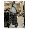 Women's Elegant Plaid Wide Leg Pant Vintage Chic High Waist Pants High Street Trendy Cool Trousers