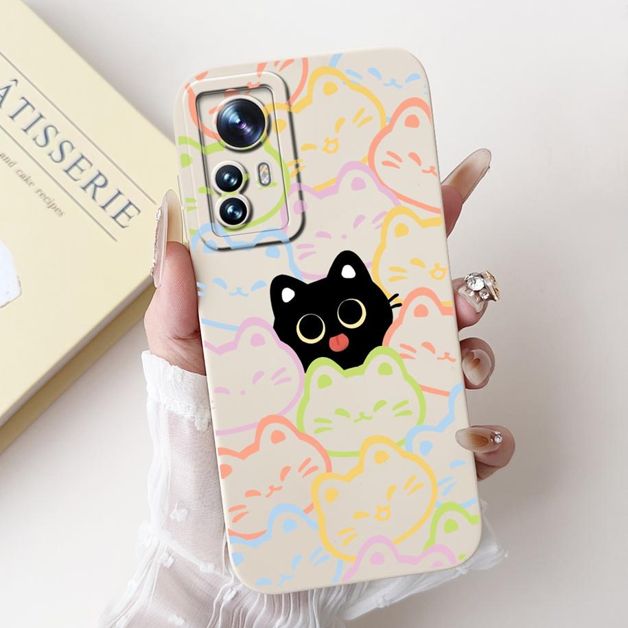 For Xiaomi 12 Pro Case Mi 12 12X 12S Cover Cute Cartoon Rabbit Panda Soft Silicone Lens Protective Cases For Xiaomi 12S Pro Capa