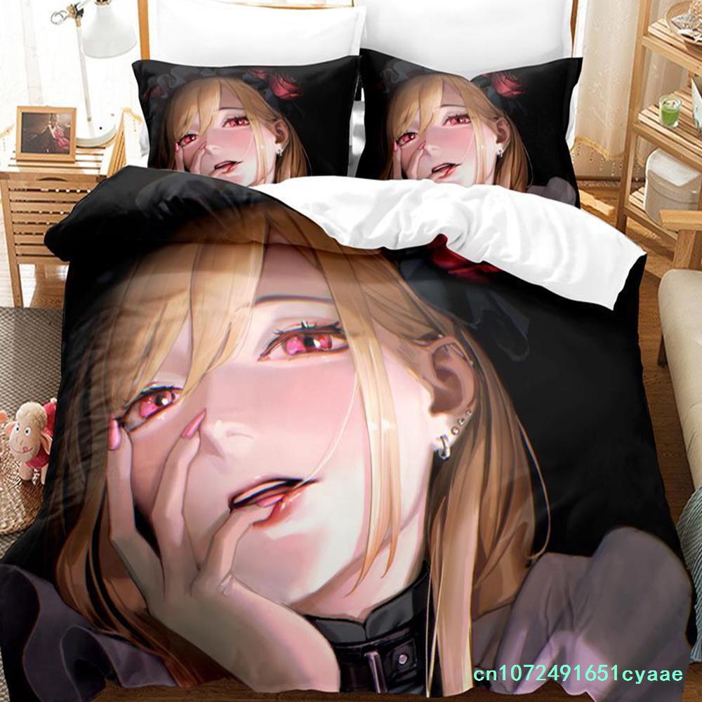 Marin Kitagawa Bedding Set Single Twin Full Queen King Size Bed Set Adult Kid Bedroom Duvetcover Sets Anime Parure De Lit Bed