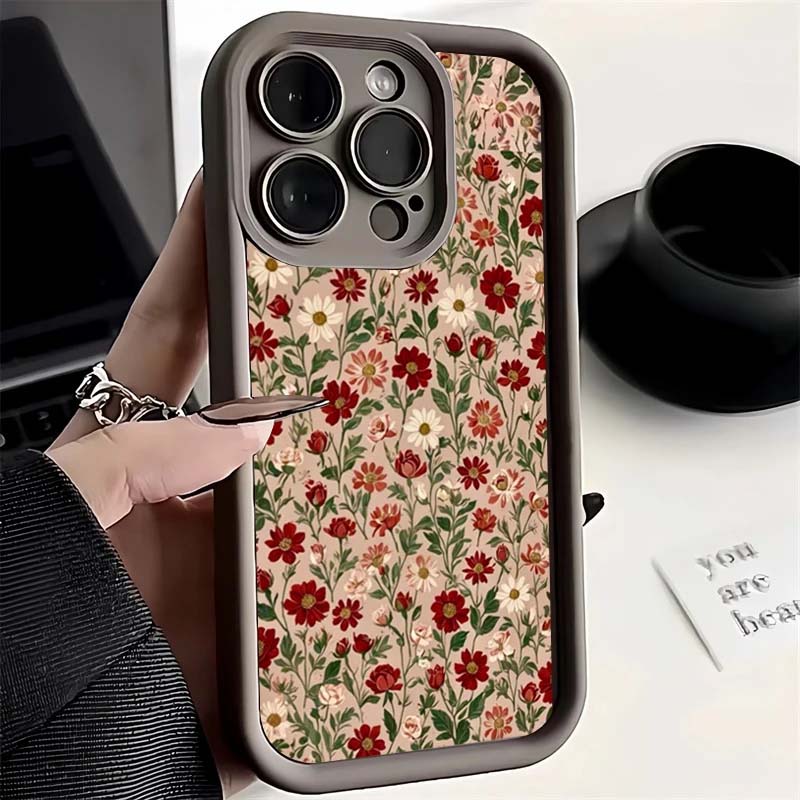 Flowers Wrist Strap Case For Samsung Galaxy S25 S24 S23 Ultra Note 20 Plus S22 S21 S25FE S20FE S24FE S23FE Cover