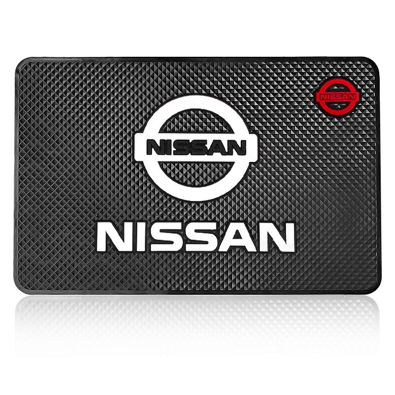 

1 шт. Эмблема автомобиля Противоскользящий коврик Держатель для телефона Нескользящий коврик Стайлинг автомобиля Для Nissan Nismo Qashqai X J10 Trail Tiida Juke Teana Pulsar Altima чёрный