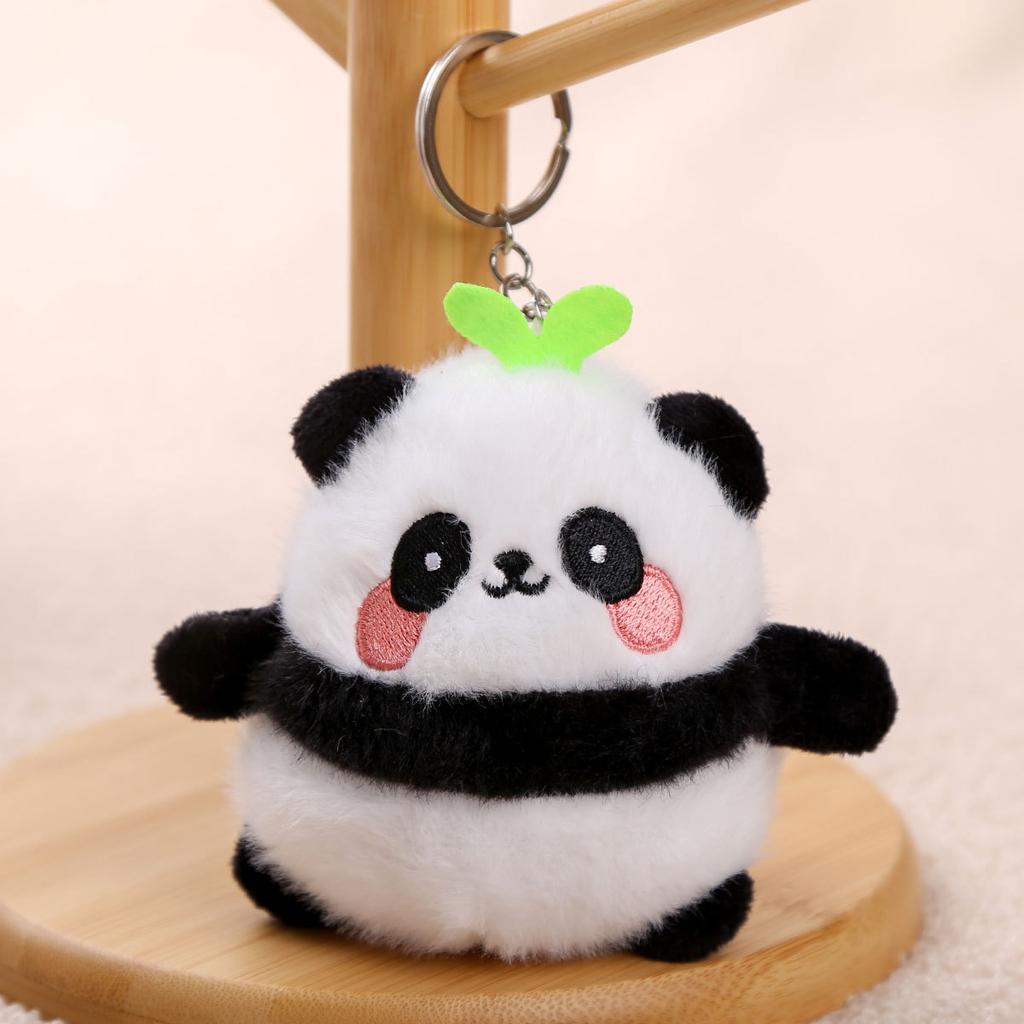 Panda and Bee Doll Pendant Keychain Bag Ragdoll Doll Plush Toy Birthday Gift Girls
