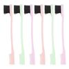 6Pcs Dual Edge Brush Comb Nylon Material Fine Tooth Multifunction Edge Control Brush for Hair