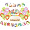 Party Squishmallows Birthday Supplies Cupcake Topper Balloon Banner Decoration