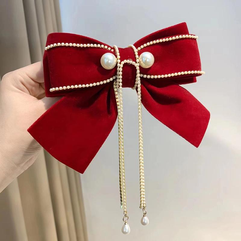 Velvet Velká mašle Vlásenka pro ženy Dívky Vintage Elegantní Vlásenky Pokrývka hlavy Pokrývka hlavy Vynikající vlasové doplňky Dárky