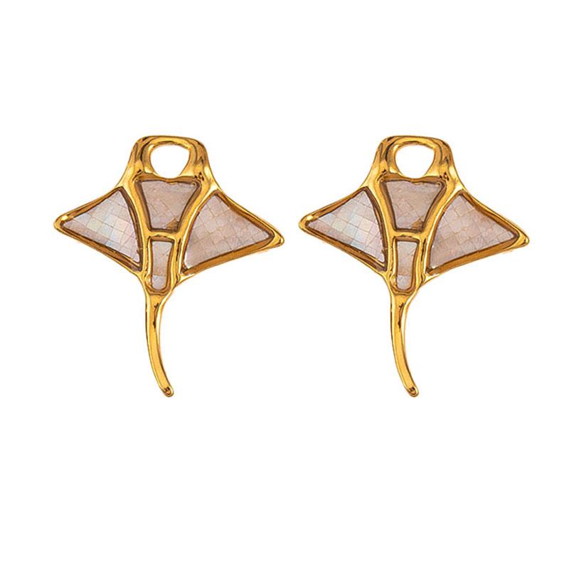 2pcs Stainless Steel Flower Pendant Cute Butterfly Love Heart Bow Design Necklace Earring Charm for Jewelry Making Birthday Gift