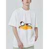 Schwarzes T-Shirt Duck Face Print Freizeitkleidung für Männer und Frauen Streetwear Mode Sommer-Outfit