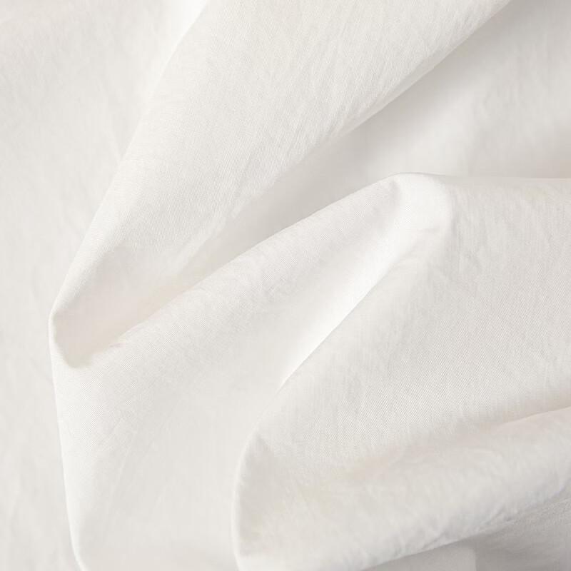 Women's Lace Hollow Spliced White Long Sleeve Shirt