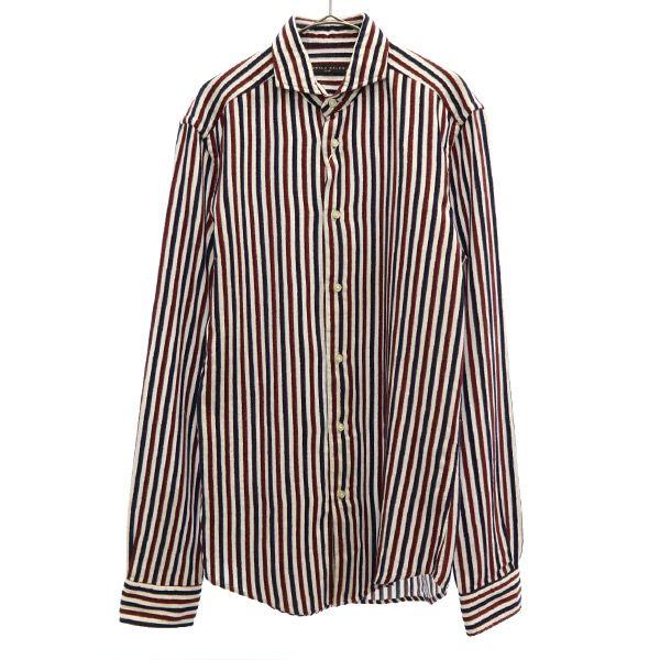 

unused BRIAN DALES made in Italy stripe Long sleeve shirt Men s Used